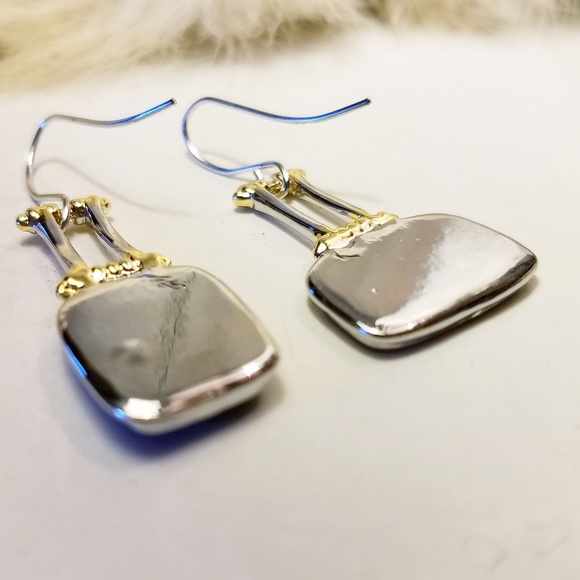 Boho earrings in unique silver setting - Picture 3 of 6